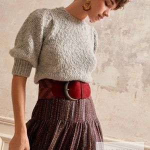 Sezane Gray Crew Neck Sweater